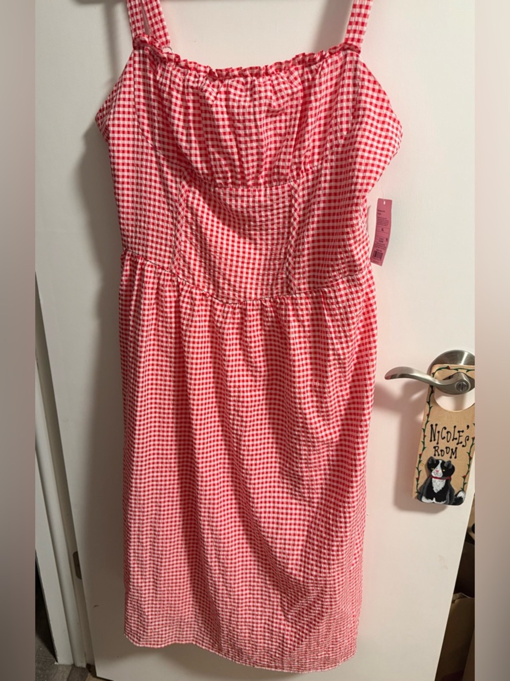 NWT Red Gingham Sundress - XL
